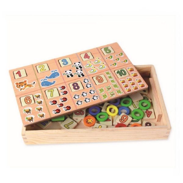 Donut Learning Number Crunching Wooden Game - TweeKidz